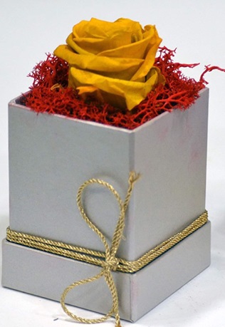 Forever Rose Golden Yellow - Διατηρημένα Τριαντάφυλλα σε κουτί